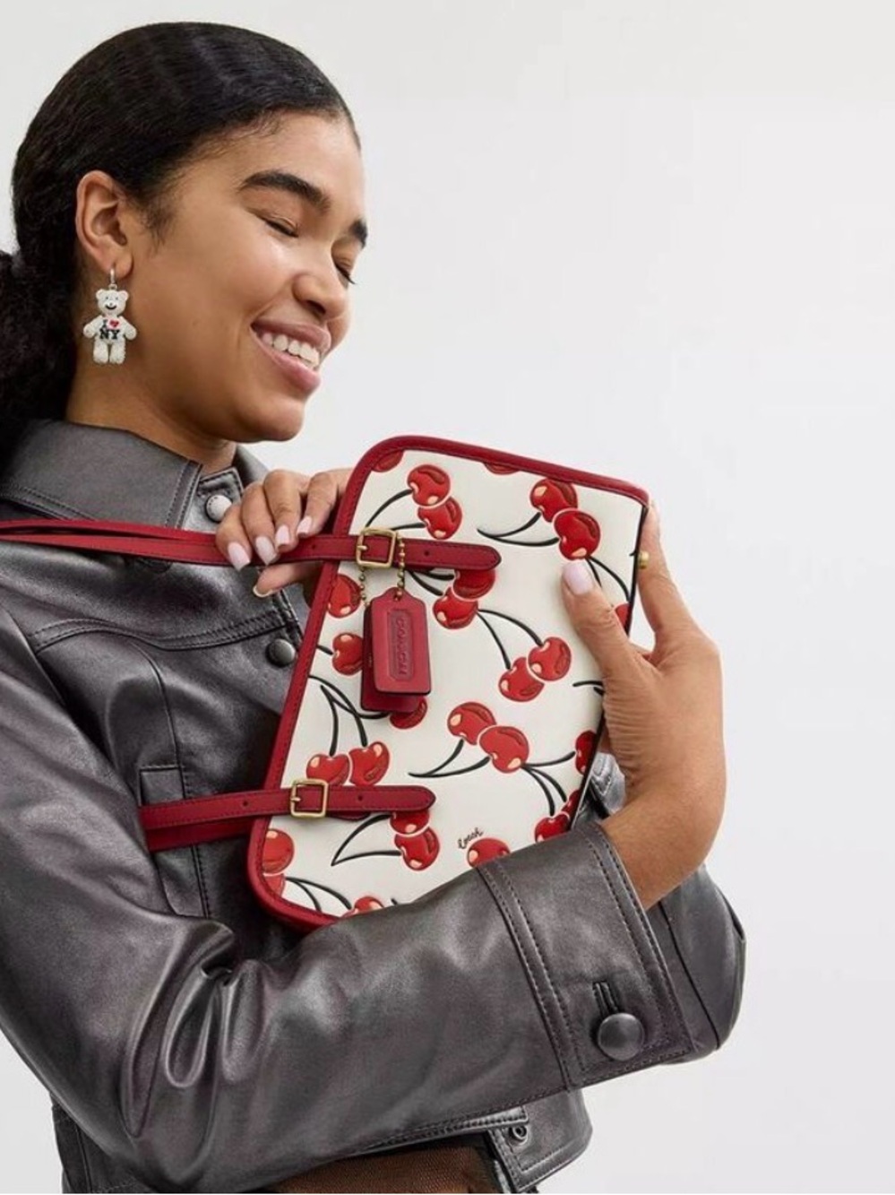Coach cherry swing zip new fruit bag 🍒